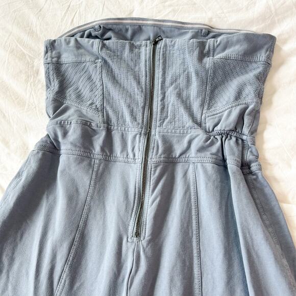 Anthropologie Daily Practice Strapless Wide-Leg Jumpsuit Blue Size Small - Picture 10 of 10
